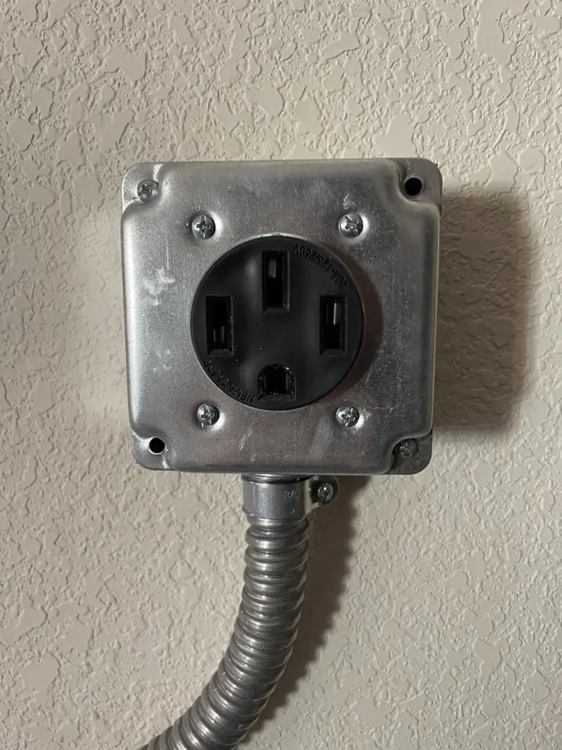 NEMA 14-50 outlet installed for Electrical Panel Upgrade in Litchfield